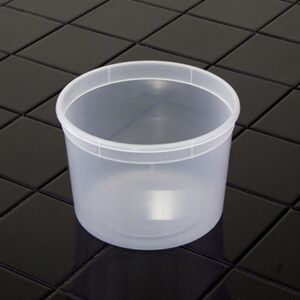 64oz Clear Deli Tub Translucent Microwavable