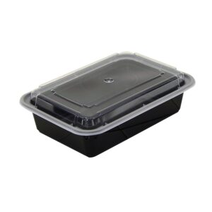 38oz VERSAtainer Black Base 6"x8.5"x2" w/Clear Lid