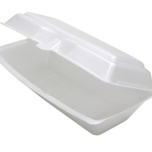 1-Comp Large Foam Hoagie Tray 9.75 x 5 x 3.25