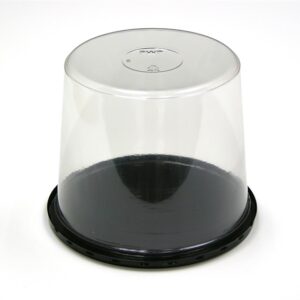 10" Black Cake Base Fits 9" Cake 5" Tall Smooth Dome