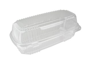 Clear Hinged Hoagie Container 9.25x4.5x3