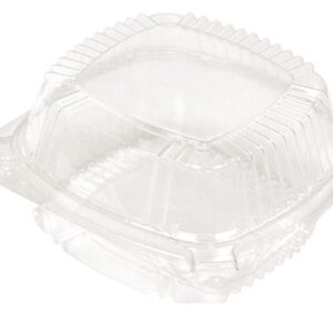 ClearView SmartLock Linged Lid 6" Clear 5.75" x 6" x 3"
