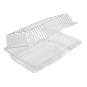 9.25X6.25X2 Clear 1 cpmt. 22oz Hinged Lid Container