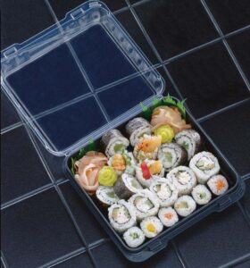 8x8 Snack Box Black Base w/Clear Lid