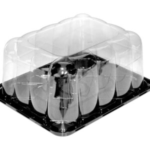 APET 1/8 Sht RoseDome Cake Contnr