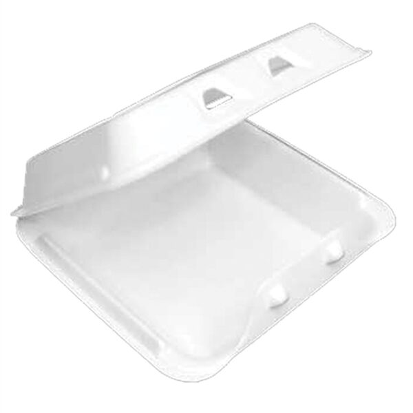8x8.5x3 1 Compartment Foam Hinged Container