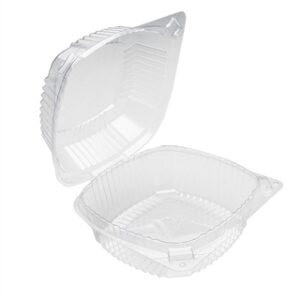 5-3/4x6x3 Clear 20oz Hinged 1-Comp Cont Earth Choice