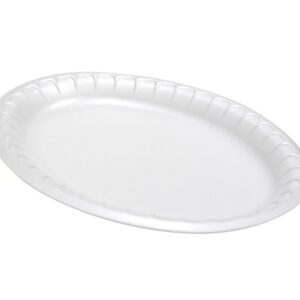 8.5x11 Foam Oval Platter Non-laminated White