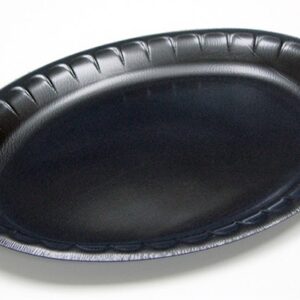 Black Laminated Oval Platter 10x12.5