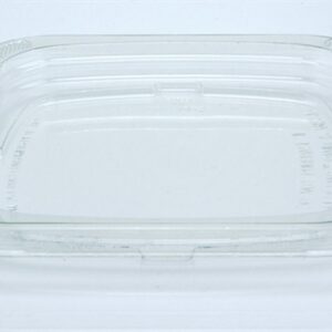 4" Square Flat Recessed Lid Clear 4" x 4" x 0.56"