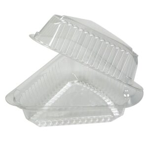 9" Deep Pie Wedge 9oz Capacity 5.4" x 5.4" x 3" Hinged Container