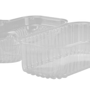 2 Ct Deep Cupcake Hinged Lid Cont Clear OPS Plastic