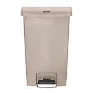 Slim Jim Step-On Resin Container Beige 13 Gallon / 49L Front Step