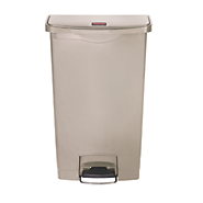 Slim Jim Step-On Resin Container Beige 18 Gallon / 68L Front Step