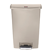 Slim Jim Step-On Resin Container Beige 24 Gallon / 91L Front Step