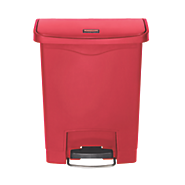 Slim Jim Step-On Resin Container Red 8 Gallon / 30.3L Front Step