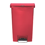Slim Jim Step-On Resin Container Red 13 Gallon / 49.2L Front Step
