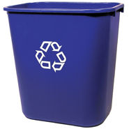 Medium Recycling Wastebasket Blue 28 Quart / 26.5 Liter