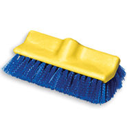 Bi-Level Plastic Block Floor Scrub Blue, 10", Polypropylene Fill