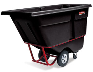 Rotomolded 2100 lb. Tilt Truck Black, 1 Cubic Yard, Heavy Duty