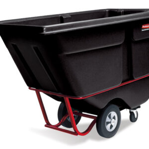 Rotomolded 2100 lb. Tilt Truck Black, 1 Cubic Yard, Heavy Duty
