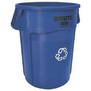 Brute Vented Recycling Container Blue, 44 Gallon / 166.6 Lite