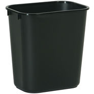 Small Wastebasket Black, 13 Quart / 12.3 Liter