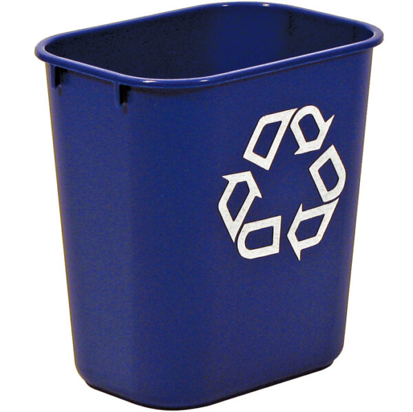 Small Recycling Wastebasket Blue, 13 Quart / 12.9 Liter
