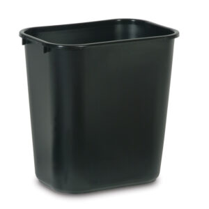 Medium Wastebasket Black 28 Quart / 26.5 Liter