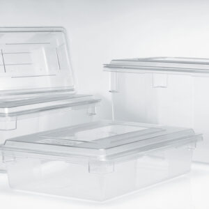 Food Storage Tote Box Clear, 3.5 Gallon, 18" X 12" X 6"