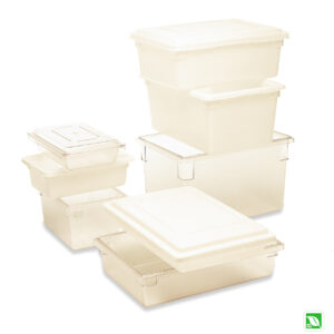 Food Storage Tote Box White, 8.5 Gallon, 26" X 18" X 6"