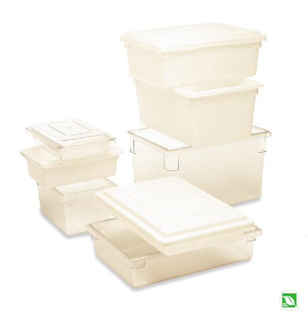 Food Storage Tote Box White, 8.5 Gallon, 26" X 18" X 6"
