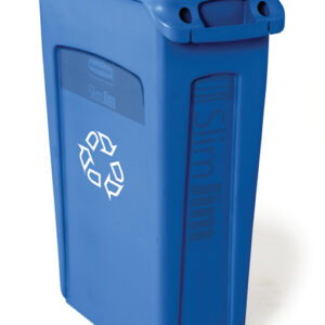 Slim Jim Vented Recycling Container Blue 23 Gallon / 87.1 Liter