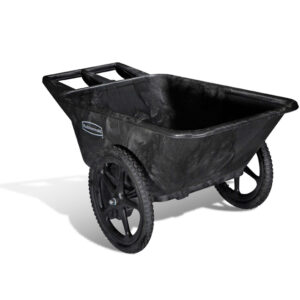 Assembled Big Wheel Cart Black, 7.5 Cubic Foot