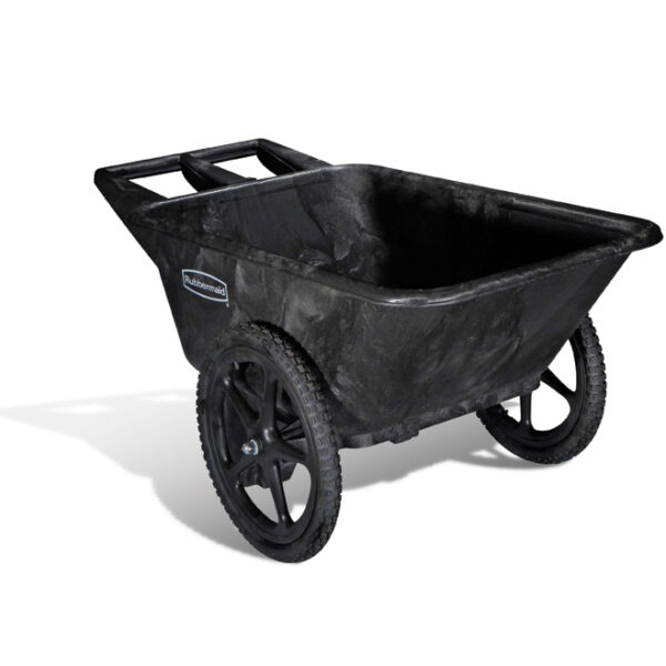 Assembled Big Wheel Cart Black, 7.5 Cubic Foot