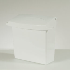 Sanitary Napkin Receptacle White, w/ Rigid Liner
