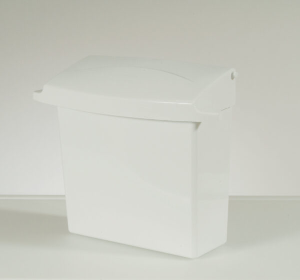 Sanitary Napkin Receptacle White, w/ Rigid Liner