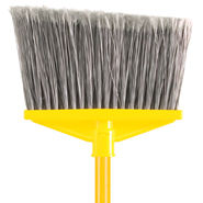 Angle Broom w/ Polypropylene Fill Gray w/ Vinyl-Coated Metal Handle