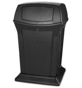 Ranger Classic Waste Container Black, 45 Gallon / 170L, w/ 2 Doors