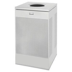 Silhouette Open Top Container Silver Metallic, 20 Gallon Square