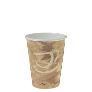 Cup Paper Hot 12 oz Squat Single Sided Poly Mistique