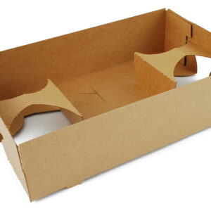 On-the-Go Pop-Up Food/Drink Tray Kraft Paperboard 10" X 6.5" X 2.5"