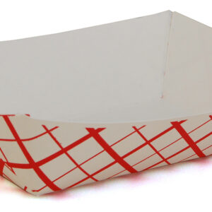 Southland #200 Paperboard Food Tray Red Check 2 lb Capacity