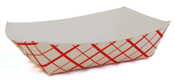 Southland #250 Paperboard Food Tray Red Check 2.5 lb. Capacity