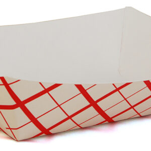 Southland #500 Paperboard Food Tray Red Check 5 lb Capacity