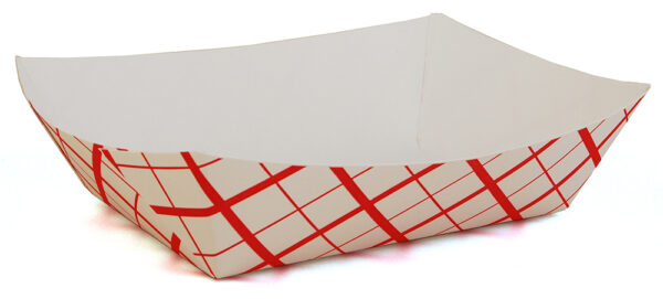 Southland #500 Paperboard Food Tray Red Check 5 lb Capacity