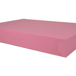 26" X 18.5" X 4" Bakery Tray Pink, Non-Window, Lock-Corner