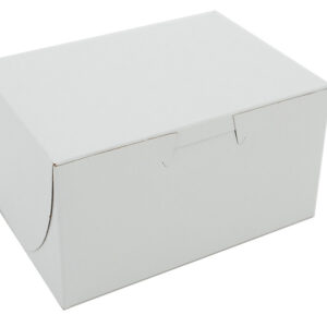 5.5" X 4" X 3" Bakery Box White Non-Window Lock-Corner