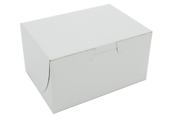 5.5" X 4" X 3" Bakery Box White Non-Window Lock-Corner