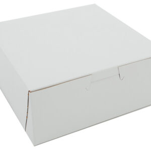 6" X 6" X 2.5" Bakey Box White, Non-Window, Lock-Corner